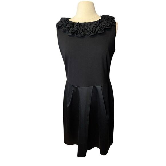 Taylor Dresses & Skirts - TAYLOR Audrey Hepburn Style Black Ruffle Little Black Dress Size 12 Sleeveless